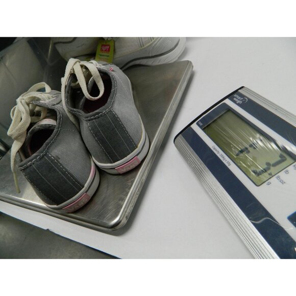 Size 7 Vans Womens Gray Canvas Low-Top Sneakers US Lace-Up Closure Preppy Pink - Picture 9 of 9